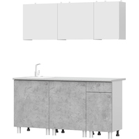 NN мебель КГ-1 1600 (белый/белый/цемент светлый/антарес)