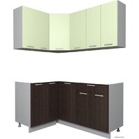 Интерлиния Мила Лайт 1.2x1.6 без столешницы (салатовый/дуб венге) Image #1