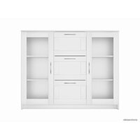 Mio Tesoro Сириус 2 двери со стеклом и 3 ящика 117x95 2.02.03.380.1 (белый) Image #2