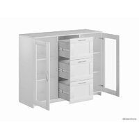 Mio Tesoro Сириус 2 двери со стеклом и 3 ящика 117x95 2.02.03.380.1 (белый) Image #3