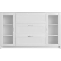 Mio Tesoro Сириус 2 двери со стеклом и 3 ящика 156x95 2.02.03.370.1 (белый) Image #2