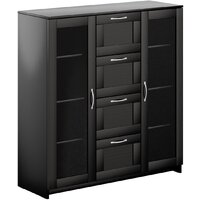 Mio Tesoro Сириус 2 двери со стеклом и 4 ящика 117x123 2.02.03.400.5 (дуб венге) Image #1