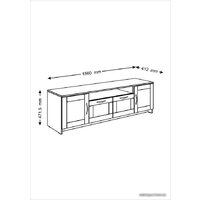 Mio Tesoro Сириус 2 двери и 2 ящика 156x47 2.02.03.330.3 (дуб сонома) Image #5