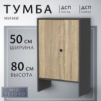 Mio Tesoro Мини 1 дверь 2.07.03.090.12 (черный/сонома)