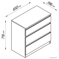 Mio Tesoro Кастор 3 ящика 2.03.02.060.3 (дуб сонома) Image #6