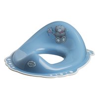 Maltex Накладка на унитаз детская "Мишка" с противоскользящими резинками темно-голубая с белым Image #1