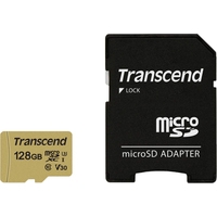 Transcend microSDXC 500S 128GB + адаптер