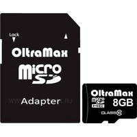 OltraMax microSDHC Class 10 8GB +адаптер