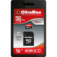 OltraMax Elite OM016GCSDHC10UHS-1-ElU1 microSDHC 16GB (с адаптером) Image #2