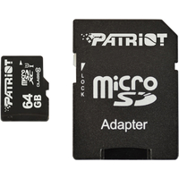 Patriot microSDXC LX Series (Class 10) 64GB + адаптер [PSF64GMCSDXC10] Image #1