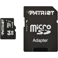 Patriot microSDXC LX Series (Class 10) 64GB + адаптер [PSF64GMCSDXC10]
