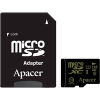 Apacer microSDXC AP128GMCSX10U1-R 128GB (с адаптером)
