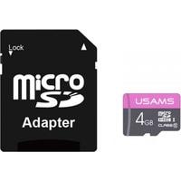 Usams US-ZB115 High Speed TF Card 4GB (с адаптером)