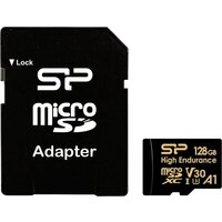 Silicon-Power Golden Series High Endurance microSDXC SP128GBSTXDV3V1HSP 128GB (с адаптером) Image #1