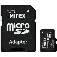 Mirex microSDHC UHS-I (Class 10) 16GB + адаптер [13613-ADSUHS16]