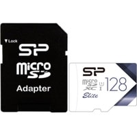 Silicon-Power Elite microSDXC SP128GBSTXBU1V21SP 128GB (с адаптером) Image #1