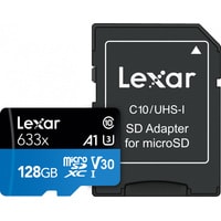 Lexar 633x microSDXC LSDMI128BB633A 128GB (с адаптером)