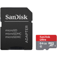 SanDisk Ultra microSDXC UHS-I + адаптер 64GB [SDSQUNC-064G-GN6MA]