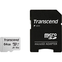 Transcend microSDXC 300S 64GB + адаптер
