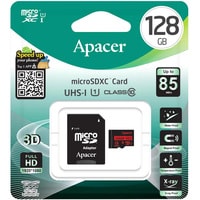 Apacer microSDXC AP128GMCSX10U5-R 128GB (с адаптером) Image #3