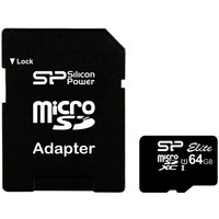 Silicon-Power microSDXC Elite UHS-1 (Class 10) 64 GB (SP064GBSTXBU1V10-SP)