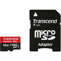 Transcend microSDXC UHS-I 400x Premium (Class 10) 64GB (TS64GUSDU1)