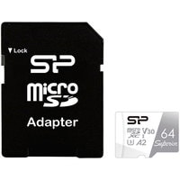 Silicon-Power Superior microSDXC SP064GBSTXDA2V20SP 64GB (с адаптером)