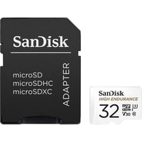 SanDisk High Endurance microSDHC SDSQQNR-032G-GN6IA 32GB (с адаптером)