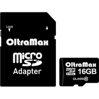 OltraMax microSDHC Class 10 16GB +адаптер