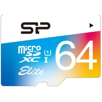Silicon-Power Elite microSDXC SP064GBSTXBU1V21SP 64GB (с адаптером)