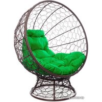 M-Group Кокос на подставке 11590204 (коричневый ротанг/зеленая подушка) Image #5
