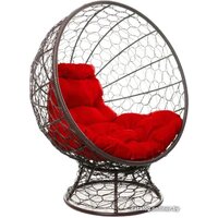 M-Group Кокос на подставке 11590206 (коричневый ротанг/красная подушка) Image #5