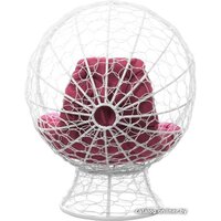 M-Group Кокос на подставке 11590108 (белый ротанг/розовая подушка) Image #7