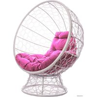 M-Group Кокос на подставке 11590108 (белый ротанг/розовая подушка) Image #1