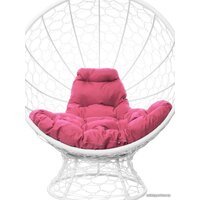 M-Group Кокос на подставке 11590108 (белый ротанг/розовая подушка) Image #4