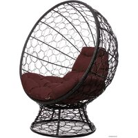 M-Group Кокос на подставке 11590405 (черный ротанг/коричневая подушка) Image #1
