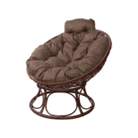 M-Group Папасан Home мини / 12870205 (коричневый ротанг/какао подушка)
