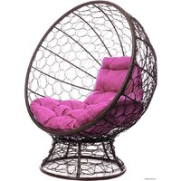 M-Group Кокос на подставке 11590208 (коричневый ротанг/розовая подушка)