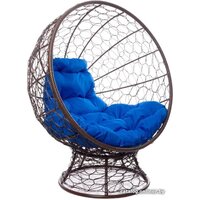 M-Group Кокос на подставке 11590210 (коричневый ротанг/синяя подушка) Image #4