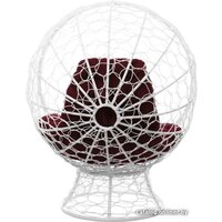 M-Group Кокос на подставке 11590102 (белый ротанг/бордовая подушка) Image #7