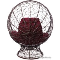 M-Group Кокос на подставке 11590202 (коричневый ротанг/бордовая подушка) Image #3