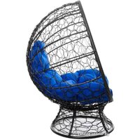 M-Group Кокос на подставке 11590410 (черный ротанг/синяя подушка) Image #4