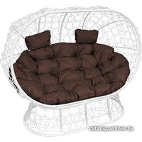 M-Group Лежебока 11190105 (на подставке с белым ротангом/коричневая подушка) Image #1