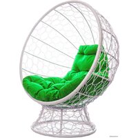 M-Group Кокос на подставке 11590104 (белый ротанг/зеленая подушка)