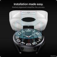 Spigen EZ FIT Glas.TR для Galaxy Watch 6 Classic (43mm) AGL07067 (2шт) Image #9
