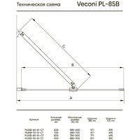 Veconi 80x150 / PL85G-80-01-C7 (стекло прозрачное/брашированное золото) Image #2