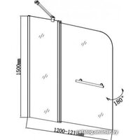 Aquanet SG-1200 150x120 (прозрачное стекло) Image #2