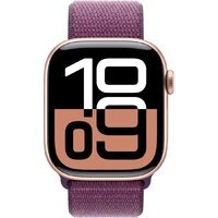 Apple Watch Series 10 42 мм (алюминиевый корпус, розовое золото/сливовый, нейлоновый ремешок) Image #2