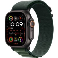 Apple Watch Ultra 2 LTE 49 мм (титановый корпус, черный/темно-зеленый, ремешок из полиэстера L) Image #1