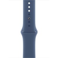 Apple Watch Series 10 46 мм (алюминиевый корпус, серебристый/синий, спортивный силиконовый ремешок M/L) Image #3